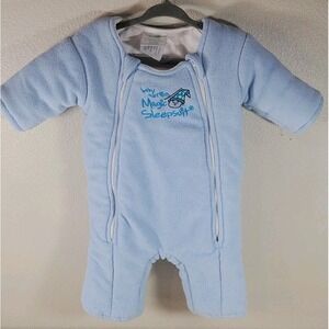 Baby Merlin's Magic Sleepsuit Fleece Light Blue Size Large 6–9 Months